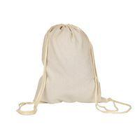 Sac à dos ficelle écru 100% coton 26 x 33 cm - Loolipo
