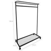 Penderie mobile Smart L110 H162 P51cm Noir thumbnail image 6