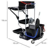 Chariot de nettoyage avec porte-sac - 4 seaux et 1 presse thumbnail image 7