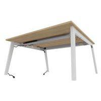 Bureau STEEL double face 120x163 Chêne clair / Blanc thumbnail image 2