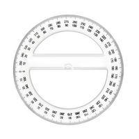 Rapporteur 360° 12 cm plastique transparent - Wonday
