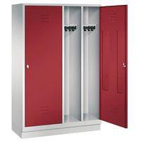 Vestiaire sur socle pour 2 personnes, rouge - Image 3