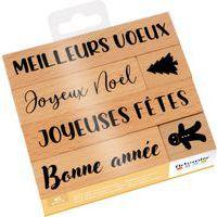 Lot 6 tampons bois Fêtes - Artemio