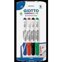 Pochette 4 feutres effaçables à sec pointe ogive moyenne - Giotto