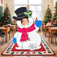 Photobooth Bonhomme de Neige en carton à décorer 1,12 m - Image 4