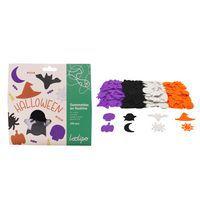 Pochette de 200 formes halloween feutrine pailletée adhésive