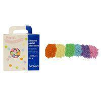 Sequins pastel 180 gr - Ø6 mm - 3000 pcs - 6 coloris