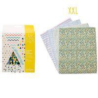 Coupon tissu 45,5x55 imprimés géométriques (lot de 4) - Image principale