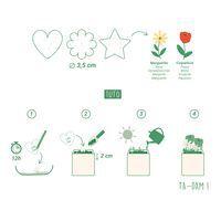 Set de 100 formes de papier à décorer et à planter thumbnail image 2