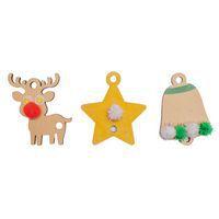 Assortiment 54 formes de Noel en bois (6 formes) - Image 2