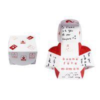 Boîte cadeau à personnaliser - 300 gm² - 8 x 8 x 6 cm - blanc - Image 4