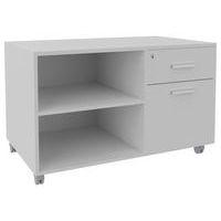 Console mobile 2 tiroirs Linéo blanc Simmob - Image 2