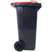 Conteneur mobile tri des déchets - 120 L - Rouge -  Manutan - Image 2