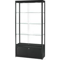 Vitrine d'exposition 1000x400x2000mm et placard - Noir - Image principale