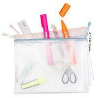 Lot de 6 pochettes zippées A4, coloris pastel assortis thumbnail image 2