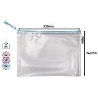 Lot de 6 pochettes zippées A4, coloris pastel assortis - Image 5