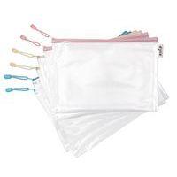 Lot de 6 pochettes zippées A4 coloris pastel - Djois