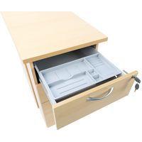 Caisson hauteur bureau Quatuor profondeur 70 cm Hêtre/alu Hêtre - Image 2