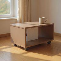 Table basse Identité à roulettes Argent/Brun - Image 3