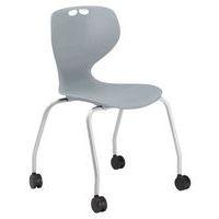 Chaise Mahia2 4 pieds à roulettes acier gris Taille 6 grise - Image principale