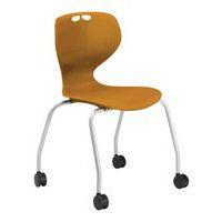 Chaise Mahia2 4 pieds à roulettes acier gris Taille 6 mango - Image principale