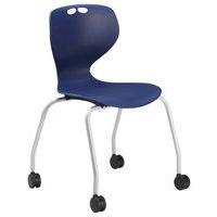 Chaise Coque Mahia2 4 pieds à roulettes acier - Manutan Expert - Image principale