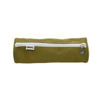 Trousse ronde 22 cm x 7,5 cm recyclée marron clair - Image principale