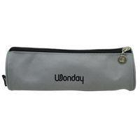Trousse ronde 22 cm x 7,5 cm recyclée gris - Image principale