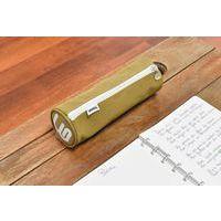 Trousse ronde 22 cm x 7,5 cm recyclée marron clair thumbnail image 2