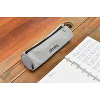 Trousse ronde 22 cm x 7,5 cm recyclée gris thumbnail image 3