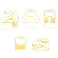 Panier carton à construire Halloween 25 x 20,5 x 10 cm - Image 2