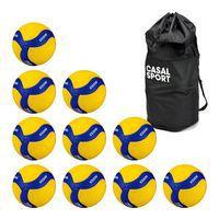 Lot 10 ballons volley - Mikasa - V330W