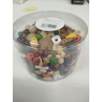 Boîte 220 g perles bois, formes et couleurs assorties - Image 3