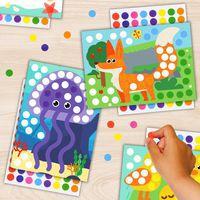 Atelier gommettes animaux 24 planches de décors+96 gommettes - Image 2