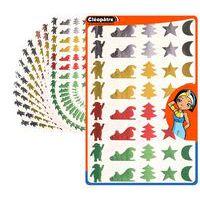 Pochette 24 planches de 960 gommettes décorations Noël métal - Image principale