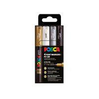 Set 4 marqueurs PC1MC pointe extra fine couleurs assorties - Posca