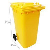 Poubelle Full Color - 240 L - Jaune - Manutan thumbnail image 2