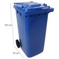 Poubelle Full Color - 240 L - Bleu - Manutan - Image 2