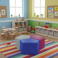 Lot de 3 poufs Arpège déhoussables tissu PVC coloris panaché "Floral - Image 4