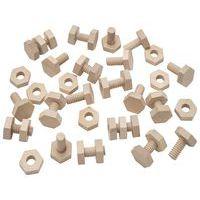 Écrou et boulon en bois- Développement motricité fine- Hope Education -Lot de 20 - Image principale