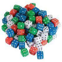 Dé à points en plastique - 100 pièces multicolores - Hope Education
