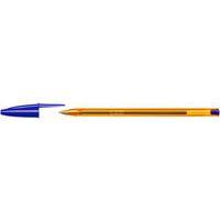 Stylo bille Bic Cristal orange nouvelle pointe fine  - bleu - Image principale