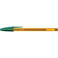 Stylo bille Bic Cristal orange nouvelle pointe fine  - vert - Image principale