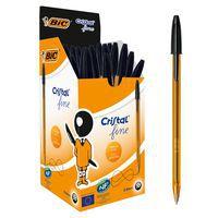 Stylo bille Bic Cristal orange nouvelle pointe fine  - noir - Image 4