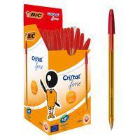 Stylo bille Bic Cristal orange nouvelle pointe fine - rouge thumbnail image 4