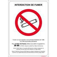 Pictogramme Interdiction de fumer rigide - A4 - Image principale