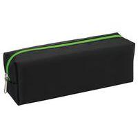 Trousse rectangulaire "EcoKids Pop" coloris noir zip vert - Image 3
