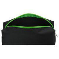 Trousse rectangulaire "EcoKids Pop" coloris noir zip vert - Image 2
