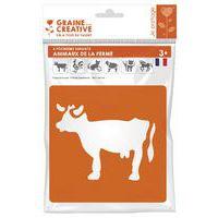 Pochoir plastique lavable 14,5 x 14,5 cm (Pochette de 6) - Animaux - Image 2