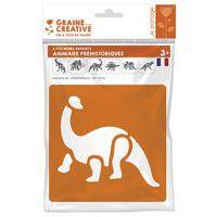 Pochoir plastique lavable 14,5 x 14,5 cm (Pochette de 6) - Animaux préhistoriques thumbnail image 2